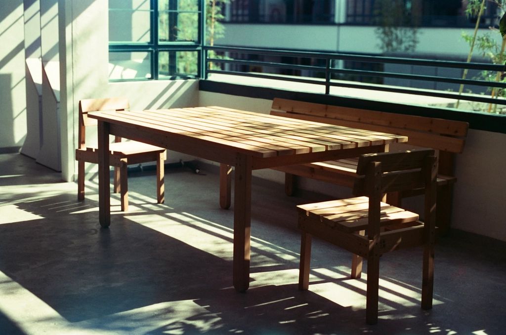 A private terrace with outdoor seating and a view